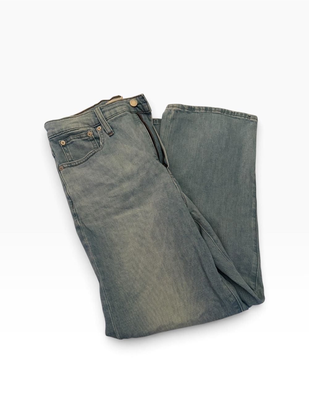 Madewell Slim Wide Leg Crops Womens 28 Light Wash Style AN325